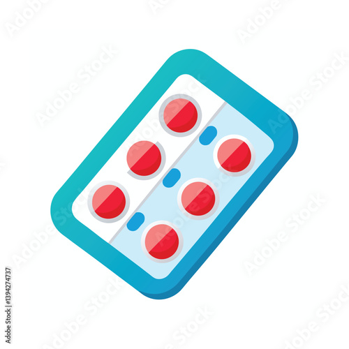 Capsules in blister packs vector art illustration