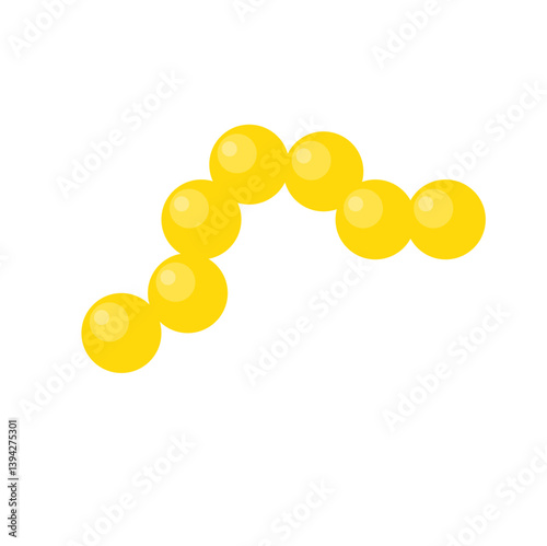 Probiotic Bacteria Lactococcus Cartoon Vector Illustration