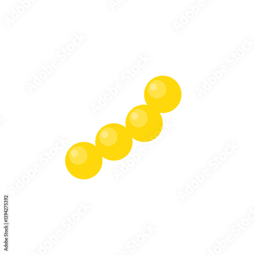 Probiotic Bacteria Lactococcus Cartoon Vector Illustration