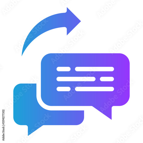 Response glyph gradient icon