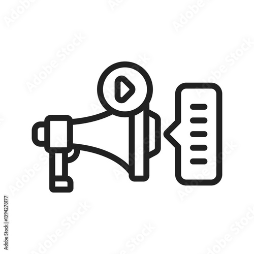 Campaign icon vector image. Suitable for mobile apps, web apps and print media.