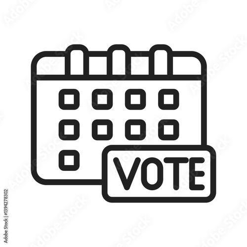 Election Day icon vector image. Suitable for mobile apps, web apps and print media.