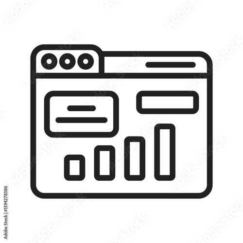 Online Stats icon vector image. Suitable for mobile apps, web apps and print media.