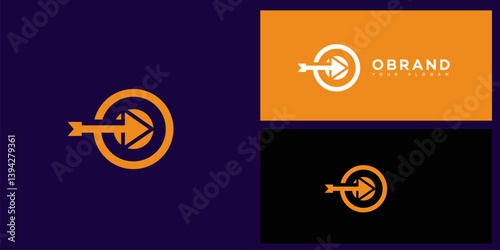 Arrow Target Logo Design Branding, Business, Marketing, Goal, Aim, Success, Achievement, Vision, Str