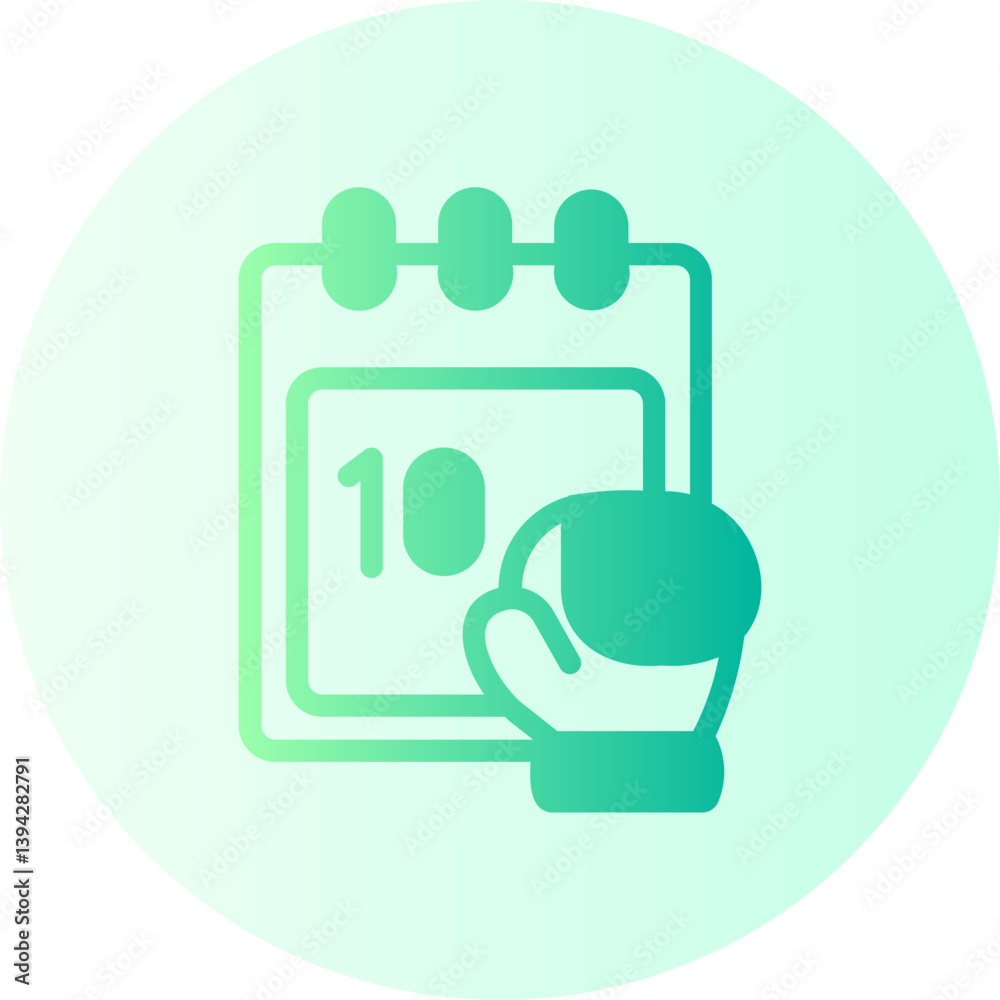 Fototapeta premium calendar gradient icon