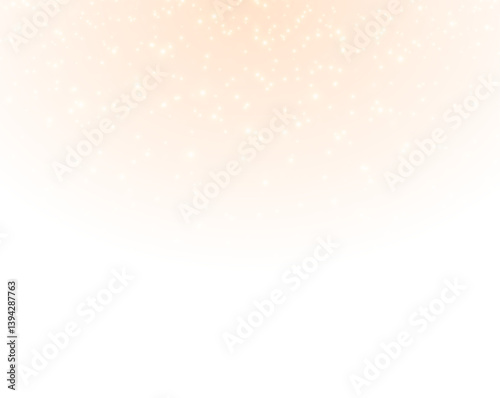 Golden sparkle and stardust with glowing confetti and bokeh light. Festive abstract PNG for Christmas or holiday designs on a transparent background with magic and shine