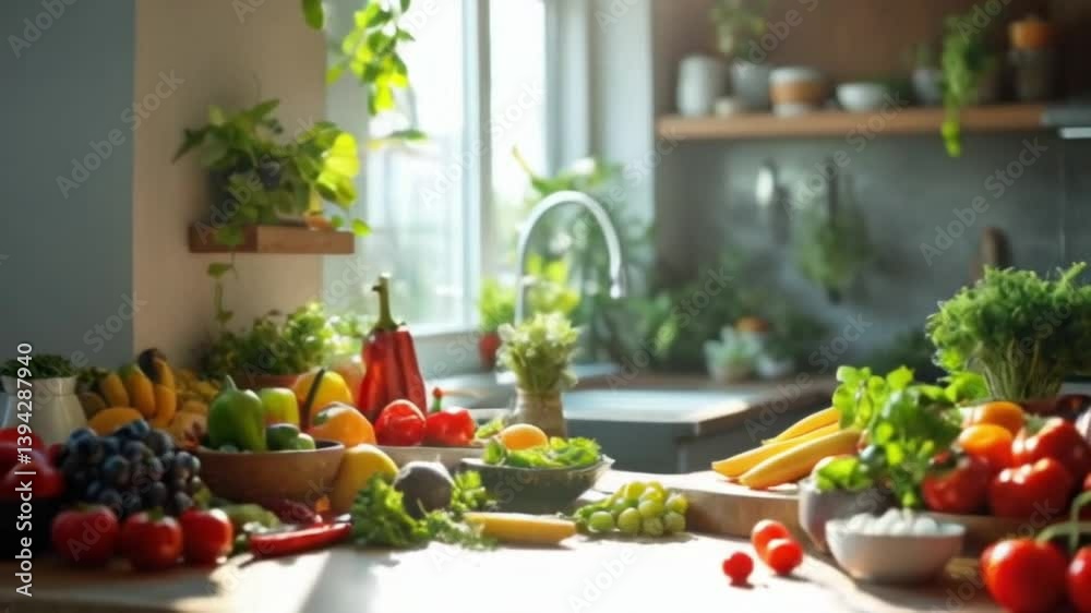 Healthy vegetables in the kitchen Healthy vegetables in the kitchen
