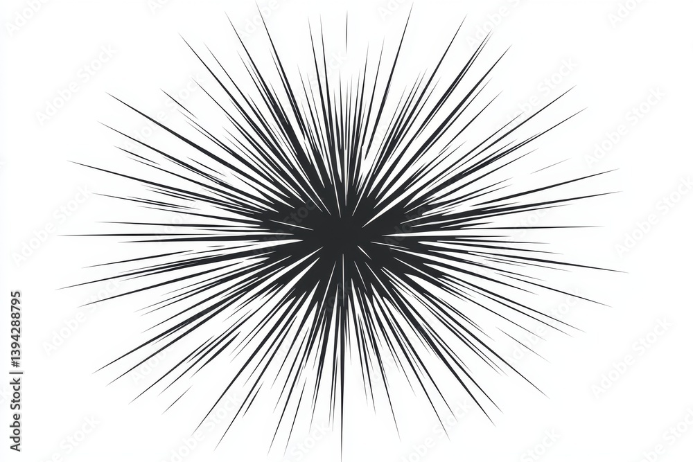 Fototapeta premium Abstract Graphic Design - Radial Explosion