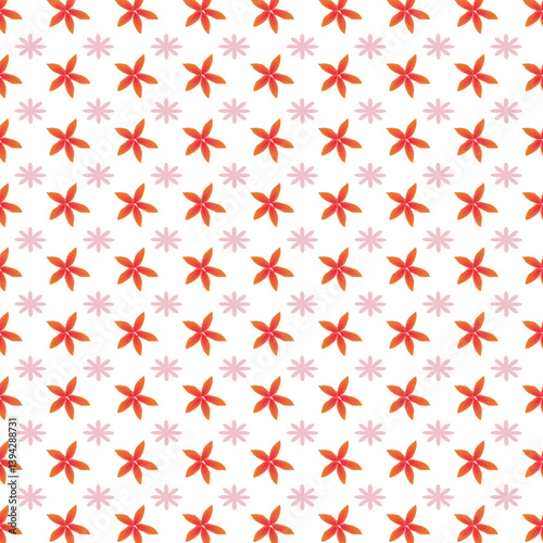 Flat design small flowers pattern design