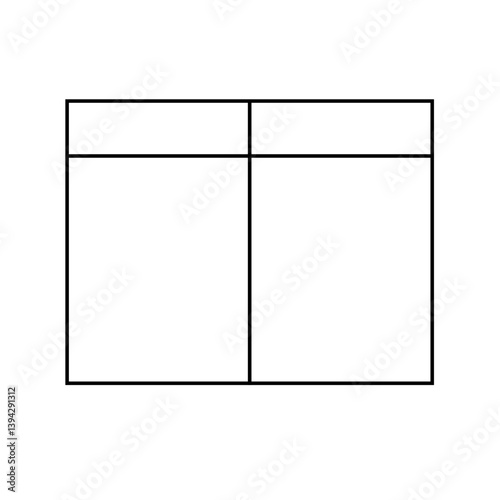 Table chart template. Comparative spreadsheets with options. Vector flat simple design