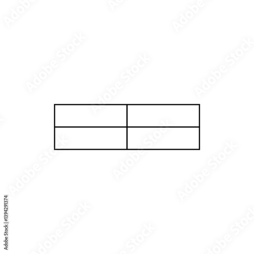 Table chart template. Comparative spreadsheets with options. Vector flat simple design