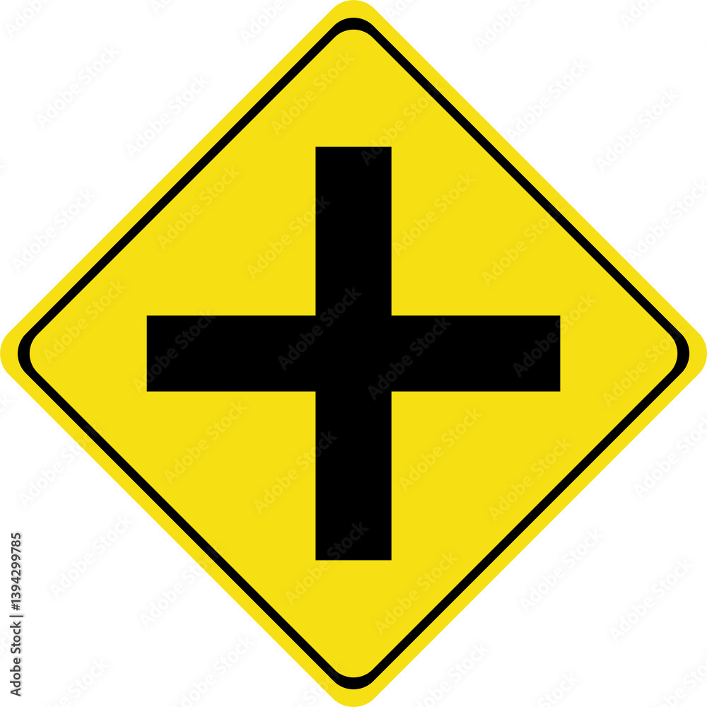 Obraz premium yellow cross sign