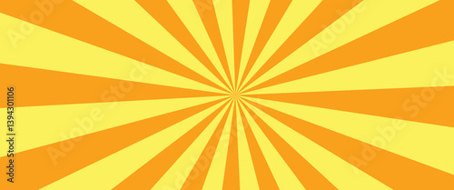 retro sunburst background with rays, red and yellow rays