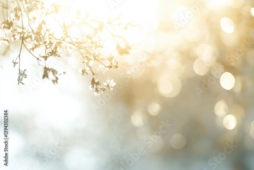 Delicate spring blossoms, soft sunlight, bokeh