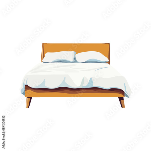 Bed, furniture, vector, transparent background