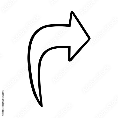 Obraz na płótnie Arrow icon vector. Hand drawn arrow illustration sign. Hand drawn sketch elements. w salonie