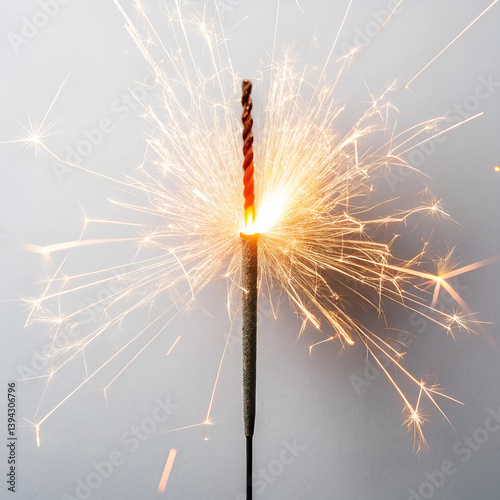 sparkler on black background