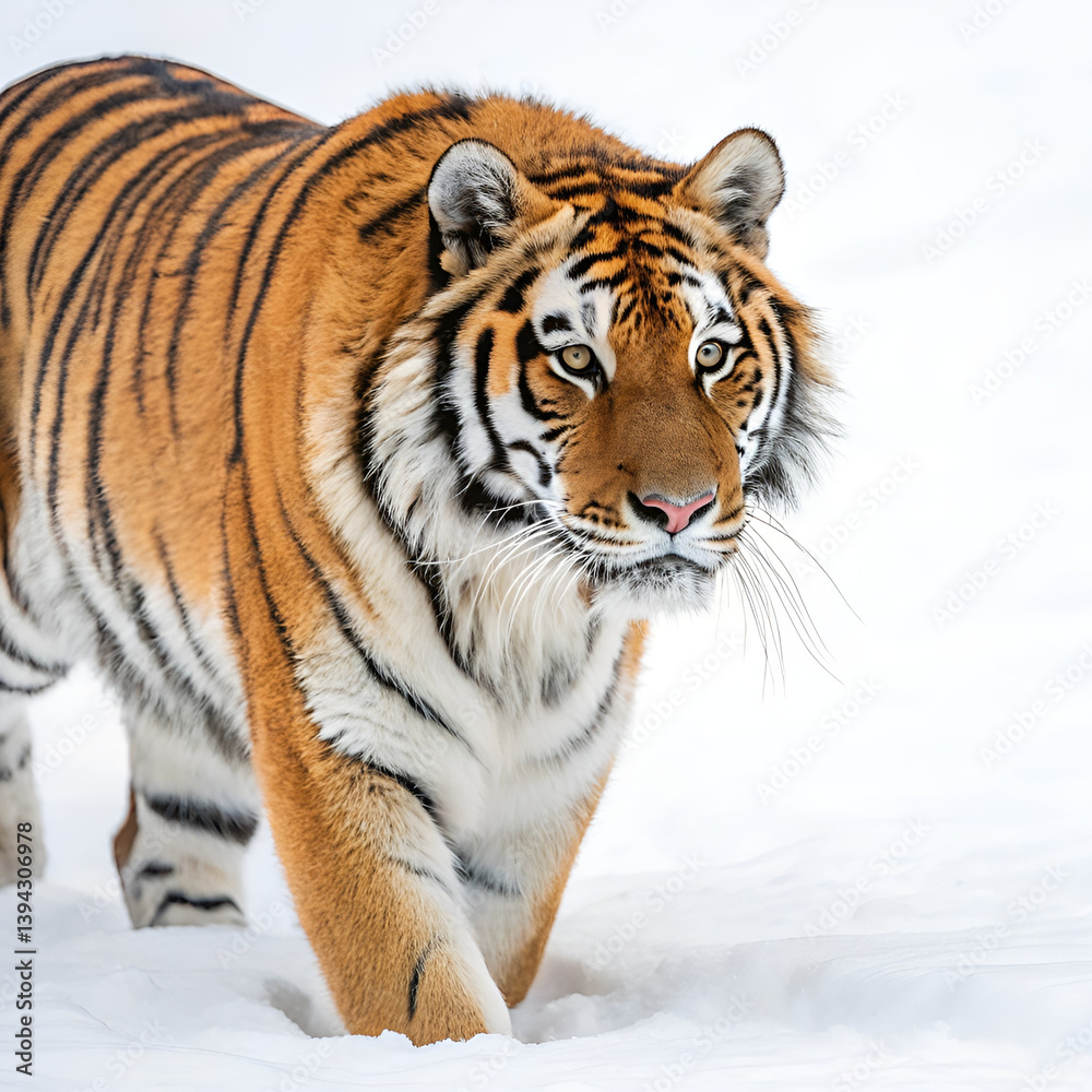 Fototapeta premium siberian tiger in snow