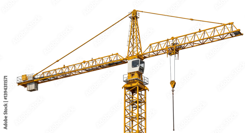 Isolated Crane, Representing Construction and Industry