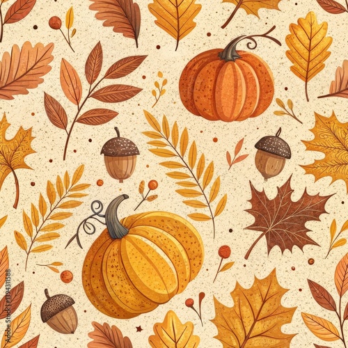 Autumn Harvest Seamless Pattern