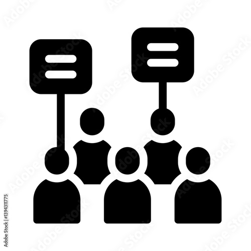 protest glyph icon
