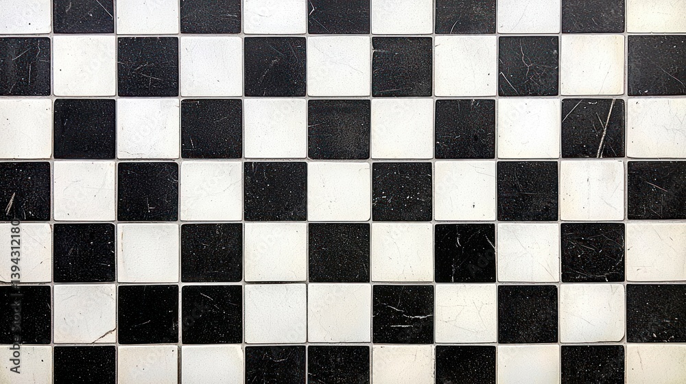 Fototapeta premium A clean, grid-like pattern of squares in alternating black and white.