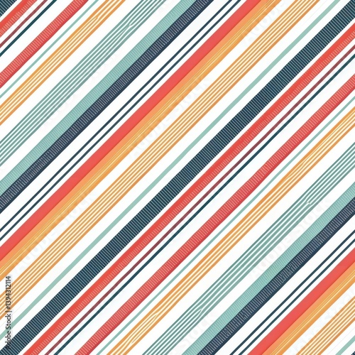 Diagonal Stripe Spectrum Seamless Pattern