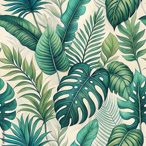 Lush Jungle Foliage Seamless Pattern