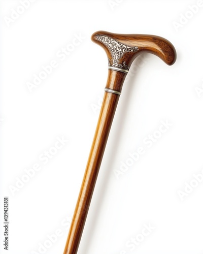 Classic Wooden Cane: A timeless wooden cane, crafted with elegance and purpose, stands as a symbol of both support and refined style. It exudes an air of sophistication.