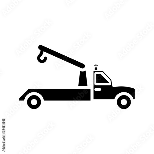  Tow truck icon on white background