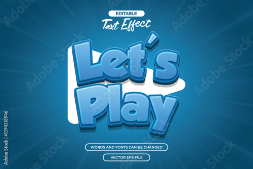 Let's play editable text effect with 3d blue effect and comic background