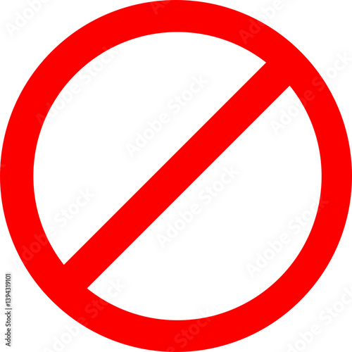Free Download Red prohibition symbol circle with diagonal line isolated on transparent background - GFXLoad