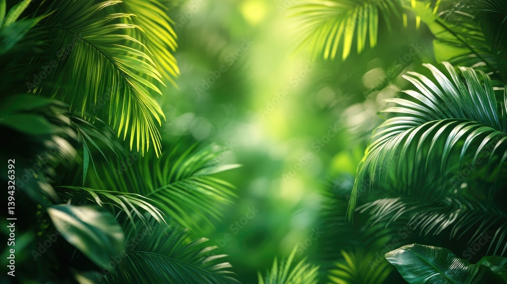 Fototapeta premium Jungle Vegetation Outdoors Woodland.