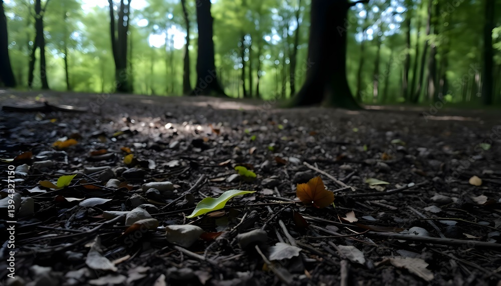 leaf strewn on the ground in a forest leaf strewn on the ground in a forest
