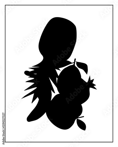 Card for neuropsychological testing of children. Fruits