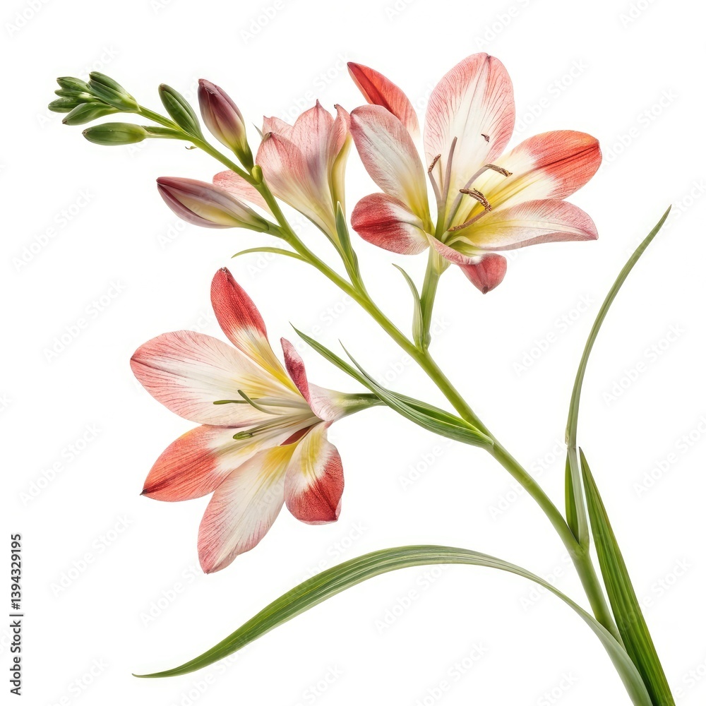 pink lily isolated on white pink lily isolated on white