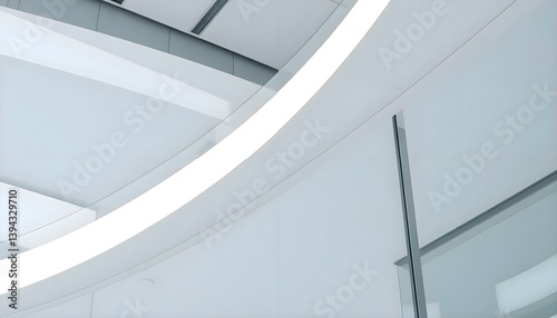 white room with a curved ceiling and white walls
