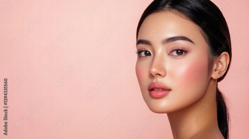 Subtle Elegance: An alluring portrait of a person, showcasing delicate features and a soft, luminous complexion against a gentle backdrop. Emphasizing grace and beauty Subtle Elegance: An alluring portrait of a person, showcasing delicate features and a soft, luminous complexion against a gentle backdrop. Emphasizing grace and beauty