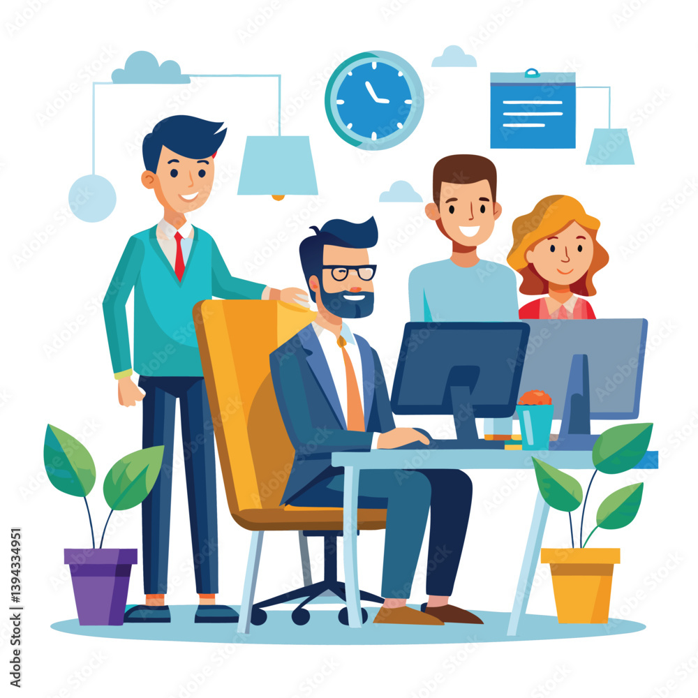 Obraz premium professional-business-people--programmer-working