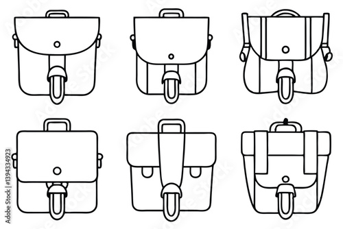  bike pannier line art sleek and stylish for urban cycling