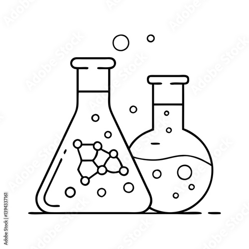 chemical flask icon, chemical flask vector illustration-simple illustration of chemical flask, perfect for chemical flask logos and icons