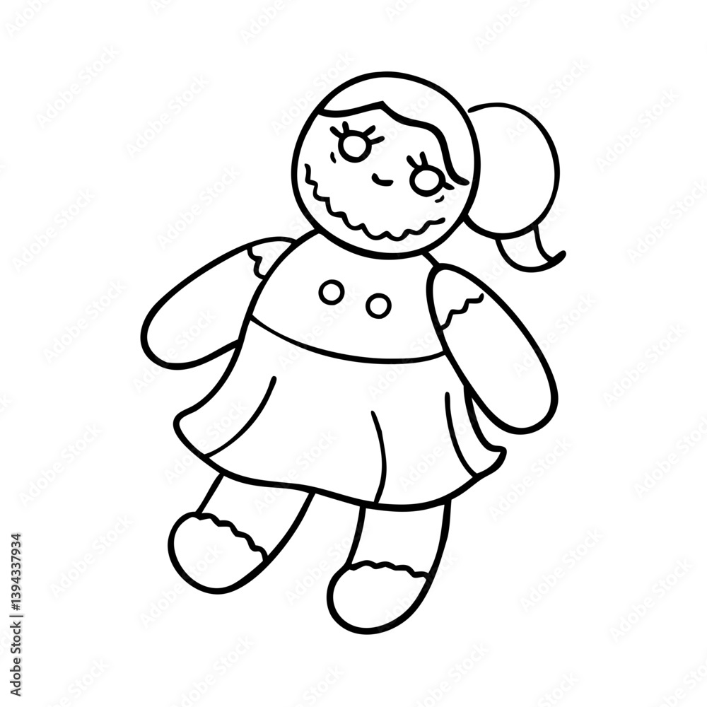 doll icon, doll vector illustration-simple illustration of doll, perfect for doll logos and icons doll icon, doll vector illustration-simple illustration of doll, perfect for doll logos and icons