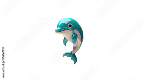 A playful dolphin in mid-jump, capturing the joy of ocean life, summer vibes, and water-themed visuals.