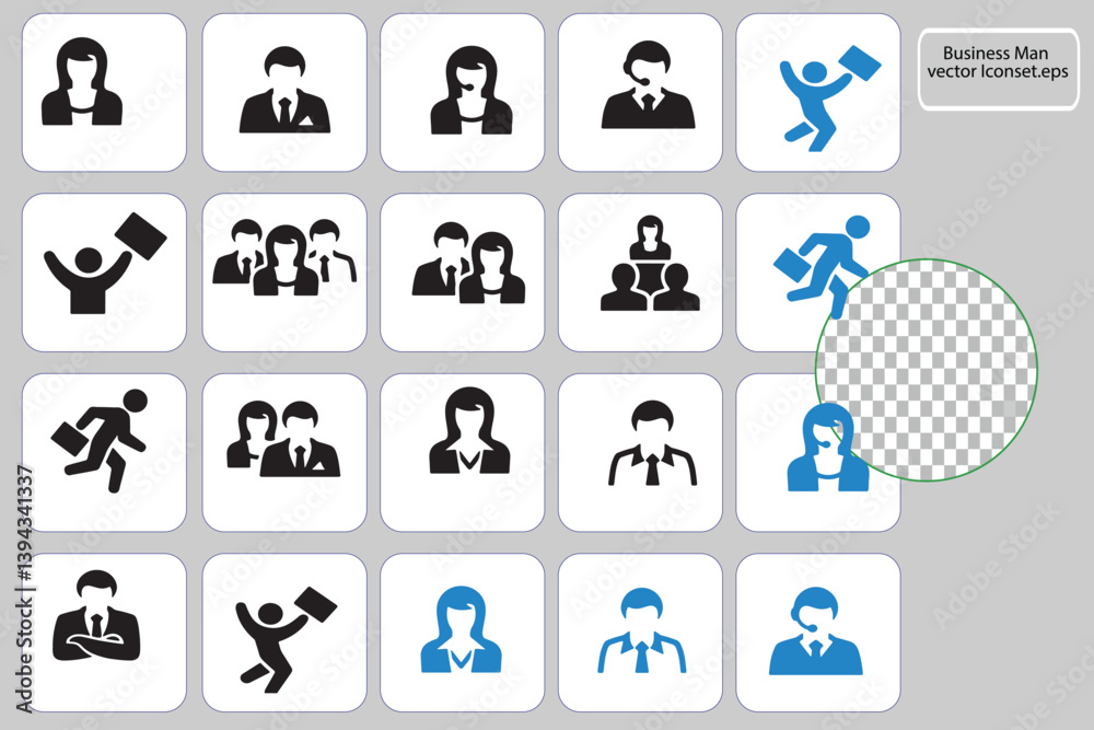 Business Man Icon Set Business Man Icon Set