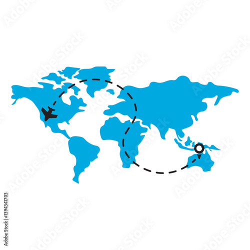 World Air Travel Routes