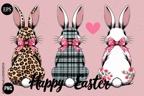 Stylish Bunnies with Pretty Bows
