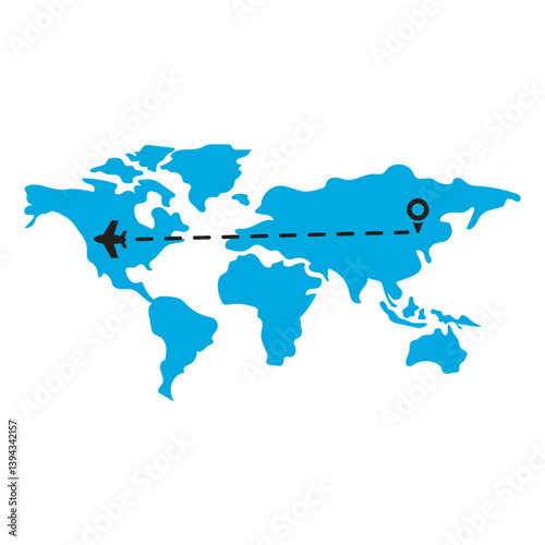 World Air Travel Routes