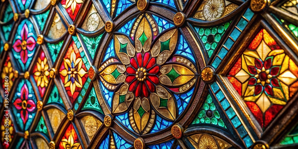 Captivating Geometric Stained Glass Pattern A Colorful Abstract Design for Architectural Inspiration Captivating Geometric Stained Glass Pattern A Colorful Abstract Design for Architectural Inspiration