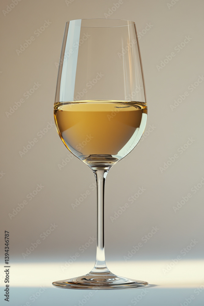 wine glass , clean and off white backdrop