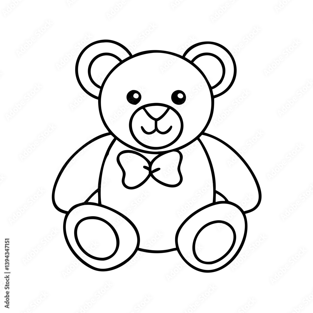 Fototapeta premium teddy bear icon, teddy bear vector illustration-simple illustration of teddy bear, perfect for teddy bear logos and icons